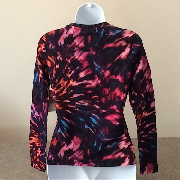 🆕🔥JUICY COUTURE TYE DYE SWIRL SUPER FREAKING CUTE MULTI COLORED CREW LONGSLEEV - Picture 2 of 6